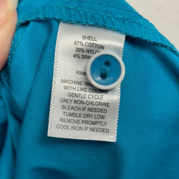 NWT Marc New York Capri Breeze Blue Blouse Ruffle M - Picture 4 of 6